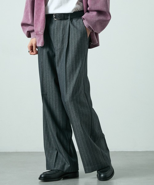 CIYOT(シヨウト)の「【CIYOT-シヨウト-】ラスターレスウールライクワンタックワイドパンツ【セットアップ対応】(スラックス・メンズ・ブラウン/ダークグレー/ブラック系/ブラック/チャコールグレー/グレー・S/M/L)」の20枚目の写真