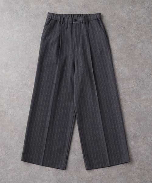 CIYOT(シヨウト)の「【CIYOT-シヨウト-】ラスターレスウールライクワンタックワイドパンツ【セットアップ対応】(スラックス・メンズ・ブラウン/ダークグレー/ブラック系/ブラック/チャコールグレー/グレー・S/M/L)」の7枚目の写真