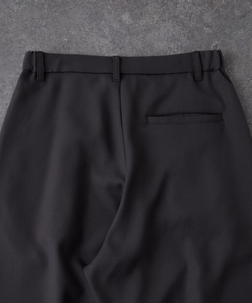 セール】ウールライク カーブセミワイドタックスラックス（その他