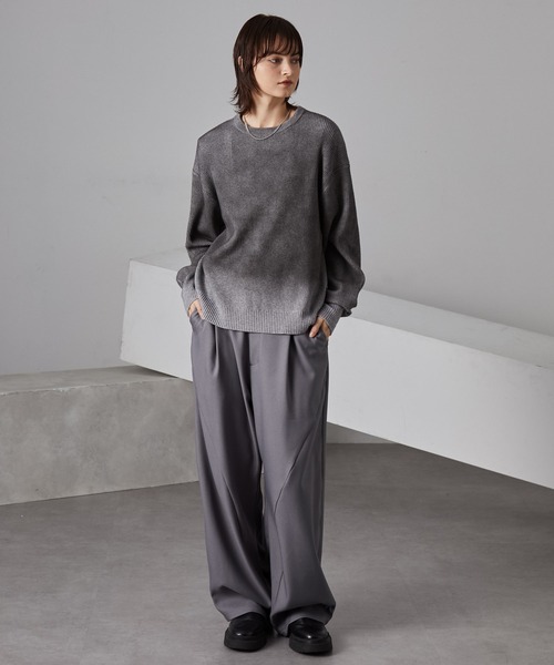 MONO-MART（モノマート）の「ウールライク カーブセミワイドタック