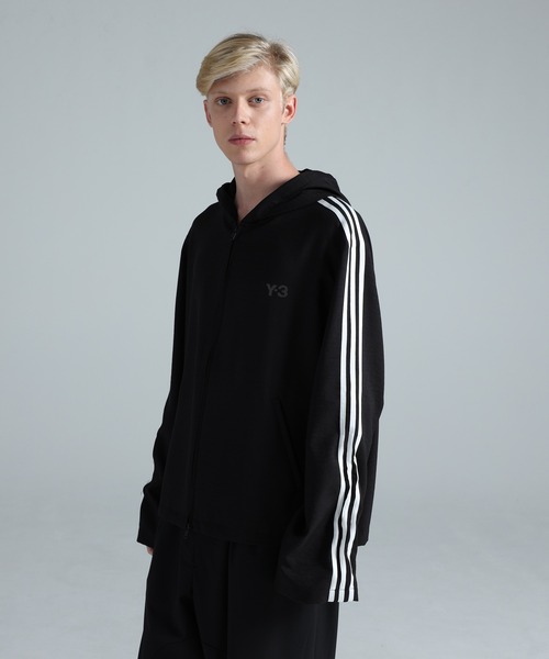 Y-3 美品‼️フード付きブラックアウター Y-3 HOODED TRACK TOP 3-STRIPES（ブルゾン）｜Y-3（ワイスリー）の