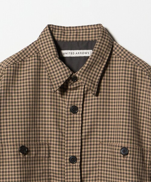 UNITED ARROWS（ユナイテッドアローズ）の「ツイードライク ダブルポケット オーバー シャツ（シャツ/ブラウス・メンズ・ブラウン系/グレー系・XL/L/M/S）」の13枚目の写真