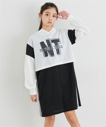 QUNTSTYLE（キュントスタイル）の「フード付きドッキングワンピース（女の子）（ワンピース・キッズ）」