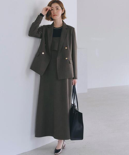 grove（グローブ）の「【カセット服】洗えるAラインキャミワンピース（ワンピース・レディース・ブラウン系その他/ネイビー系5/ライトベージュ・02/03/01/05/04）」の2枚目の写真