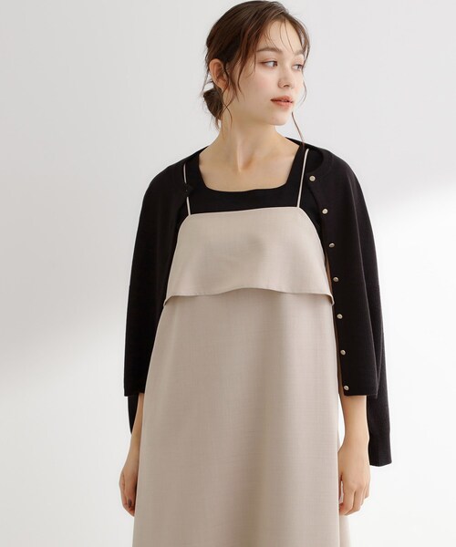grove（グローブ）の「【カセット服】洗えるAラインキャミワンピース（ワンピース・レディース・ブラウン系その他/ネイビー系5/ライトベージュ・02/03/01/05/04）」の10枚目の写真