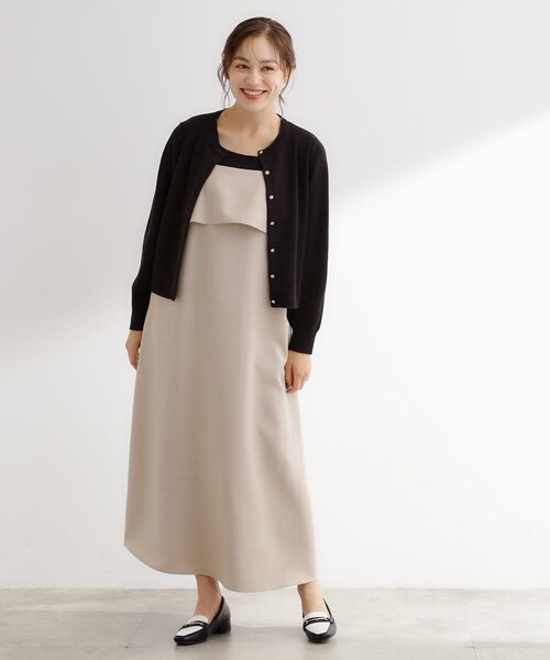 grove（グローブ）の「【カセット服】洗えるAラインキャミワンピース（ワンピース・レディース・ブラウン系その他/ネイビー系5/ライトベージュ・02/03/01/05/04）」の12枚目の写真