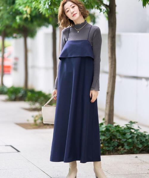grove（グローブ）の「【カセット服】洗えるAラインキャミワンピース（ワンピース・レディース・ブラウン系その他/ネイビー系5/ライトベージュ・02/03/01/05/04）」の15枚目の写真