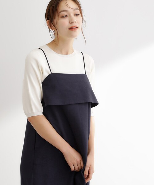 grove（グローブ）の「【カセット服】洗えるAラインキャミワンピース（ワンピース・レディース・ブラウン系その他/ネイビー系5/ライトベージュ・02/03/01/05/04）」の17枚目の写真