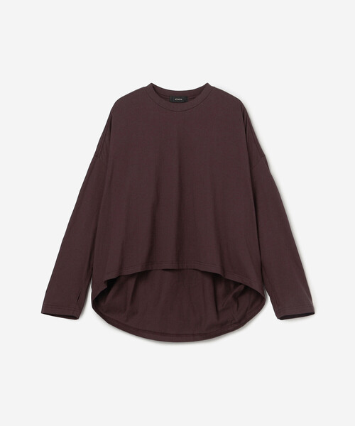 alvana（アルヴァナ）の「alvana | コットン ロングスリーブTシャツ WOMEN（Tシャツ/カットソー・レディース・パープル/ブラック/ホワイト・1）」の3枚目の写真