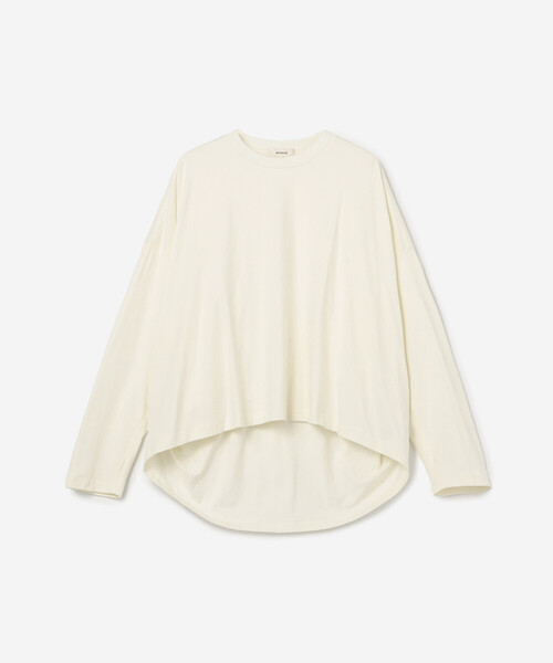 alvana（アルヴァナ）の「alvana | コットン ロングスリーブTシャツ WOMEN（Tシャツ/カットソー・レディース・パープル/ブラック/ホワイト・1）」の4枚目の写真