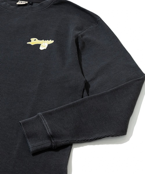 go slow caravan(ゴースローキャラバン)の「Duckster/ダックスター ヴィンテージ調 ワッフル L/S TEE(Timelyhit)(Tシャツ/カットソー・メンズ・ブラック/ホワイト・MEDIUM/X-LARGE/LARGE)」の7枚目の写真