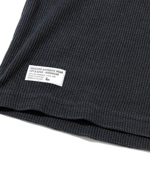 go slow caravan(ゴースローキャラバン)の「Duckster/ダックスター ヴィンテージ調 ワッフル L/S TEE(Timelyhit)(Tシャツ/カットソー・メンズ・ブラック/ホワイト・MEDIUM/X-LARGE/LARGE)」の8枚目の写真