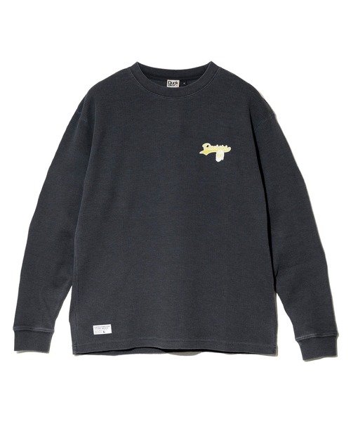 go slow caravan(ゴースローキャラバン)の「Duckster/ダックスター ヴィンテージ調 ワッフル L/S TEE(Timelyhit)(Tシャツ/カットソー・メンズ・ブラック/ホワイト・MEDIUM/X-LARGE/LARGE)」の12枚目の写真