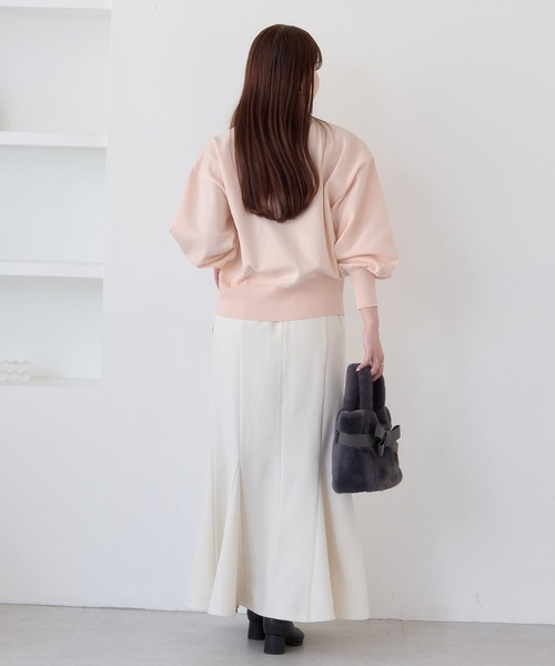 VIS(ビス)の「【WEB限定】メタル釦オーバーサイズカーディガン(カーディガン/ボレロ・レディース・ブラック/チャコールグレー/キナリ/ダークブラウン/ピンク・FREE)」の19枚目の写真