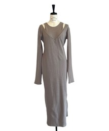 MAISON ELLIE（メゾンエリー）の「layered like rib one-piece（ワンピース）」