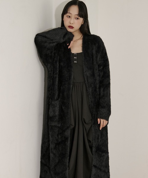 shaggy gown シャギーロングカーディガン（カーディガン/ボレロ