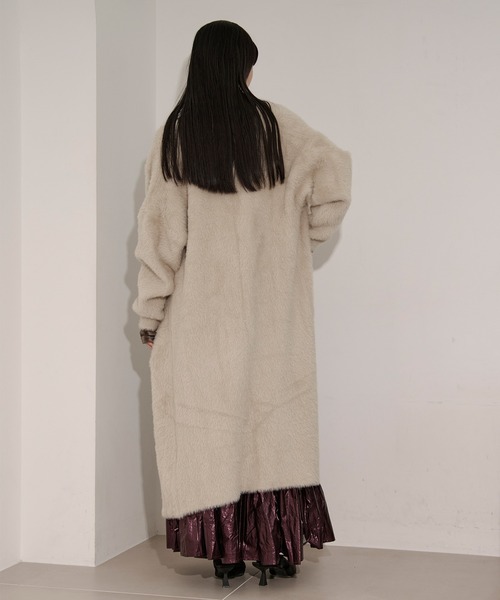 moussy  シャギーロングカーディガン AZUL BY MOUSSY | シャギー起毛ニットカーディガン (カーディガン