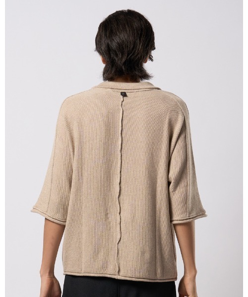 wjk(ダヴルジェイケイ)の「comfy skipper polo H/S(ポロシャツ・メンズ・ブラック/チャコールグレー/ベージュ・SMALL/MEDIUM/LARGE/X-LARGE)」の6枚目の写真