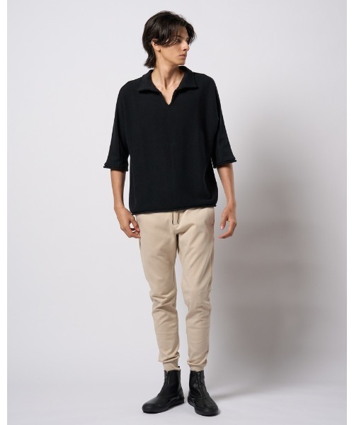 wjk(ダヴルジェイケイ)の「comfy skipper polo H/S(ポロシャツ・メンズ・ブラック/チャコールグレー/ベージュ・SMALL/MEDIUM/LARGE/X-LARGE)」の16枚目の写真