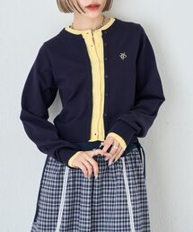 レイヤード刺繍カーディガン