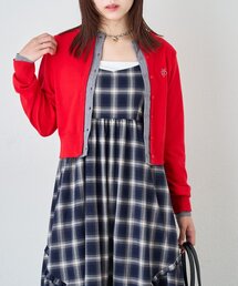 レイヤード刺繍カーディガン