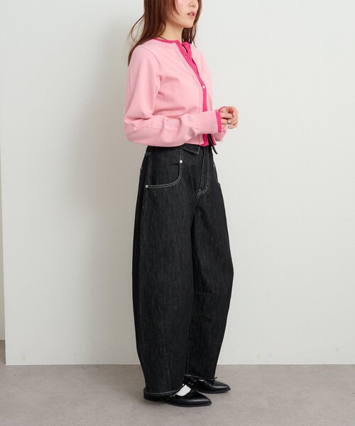 w closet(ダブルクローゼット)の「レイヤード刺繍カーディガン(カーディガン/ボレロ・レディース・ネイビー/レッド/ブラウン/ピンク/グレー/グリーン/レッド系その他・FREE)」の12枚目の写真