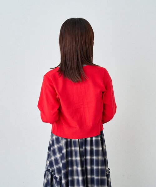 w closet(ダブルクローゼット)の「レイヤード刺繍カーディガン(カーディガン/ボレロ・レディース・ネイビー/レッド/ブラウン/ピンク/グレー/グリーン/レッド系その他・FREE)」の17枚目の写真
