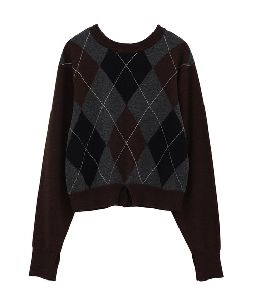 【週末限定価格‼︎】CLANE ARRANGE KNIT TOPS サイズ2 CLANE ARRANGE KNIT TOPS チャコールグレーsize2