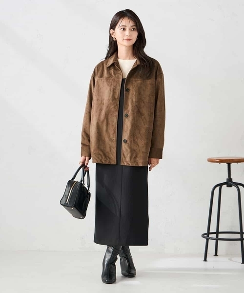a.v.v(アーヴェヴェ)の「カバーオールジャケット(カバーオール・レディース・ブラック/ブラウン・39)」の3枚目の写真