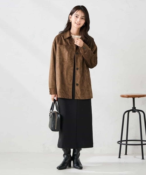 a.v.v(アーヴェヴェ)の「カバーオールジャケット(カバーオール・レディース・ブラック/ブラウン・39)」の21枚目の写真