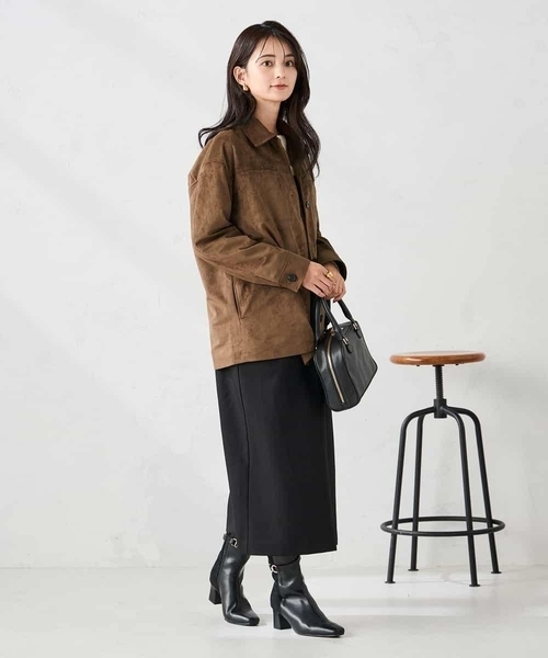 a.v.v(アーヴェヴェ)の「カバーオールジャケット(カバーオール・レディース・ブラック/ブラウン・39)」の17枚目の写真