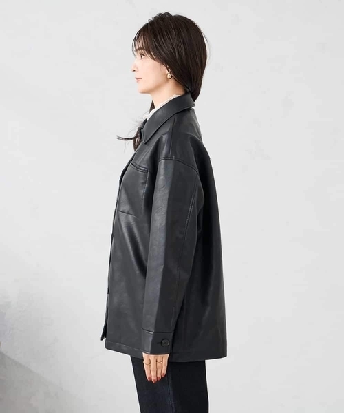 a.v.v(アーヴェヴェ)の「カバーオールジャケット(カバーオール・レディース・ブラック/ブラウン・39)」の22枚目の写真