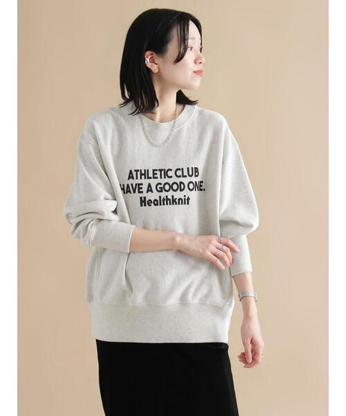 sm2rhythm（サマンサモスモスリズム）の「【Healthknit】ロゴクルーネックプルオーバー（Tシャツ/カットソー・レディース・ボルドー/ブラック/トップグレー・F）」の3枚目の写真