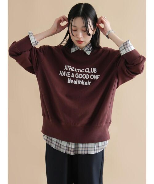 sm2rhythm（サマンサモスモスリズム）の「【Healthknit】ロゴクルーネックプルオーバー（Tシャツ/カットソー・レディース・ボルドー/ブラック/トップグレー・F）」の16枚目の写真