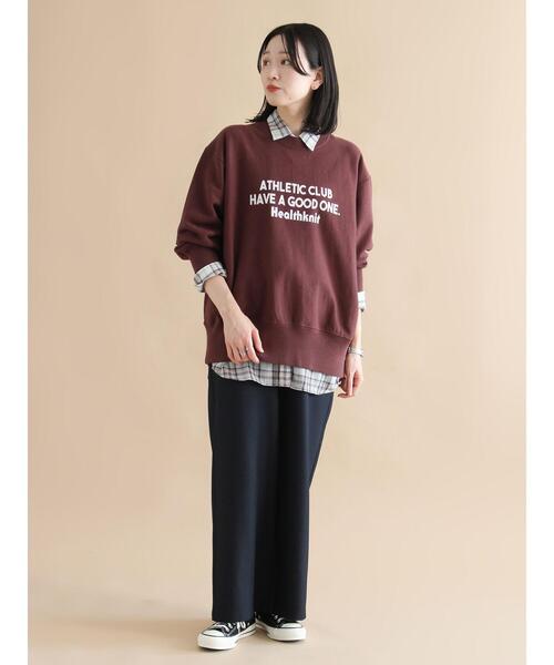 sm2rhythm（サマンサモスモスリズム）の「【Healthknit】ロゴクルーネックプルオーバー（Tシャツ/カットソー・レディース・ボルドー/ブラック/トップグレー・F）」の20枚目の写真