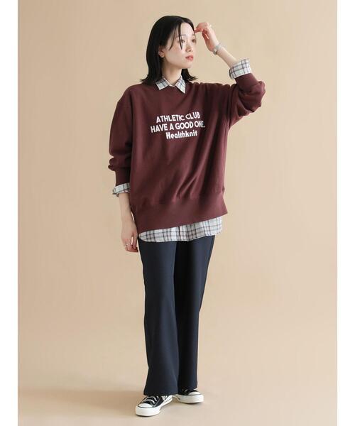 sm2rhythm（サマンサモスモスリズム）の「【Healthknit】ロゴクルーネックプルオーバー（Tシャツ/カットソー・レディース・ボルドー/ブラック/トップグレー・F）」の22枚目の写真