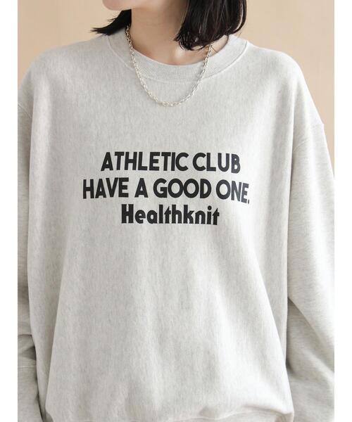 sm2rhythm（サマンサモスモスリズム）の「【Healthknit】ロゴクルーネックプルオーバー（Tシャツ/カットソー・レディース・ボルドー/ブラック/トップグレー・F）」の4枚目の写真