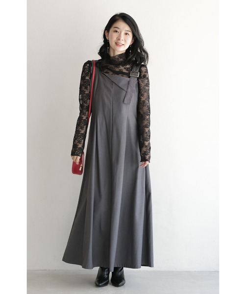 cawaii(カワイイ)の「コーデに溶け込む CAWAIIオリジナル 伸びやかレースインナー(Tシャツ/カットソー・レディース・ブラック/アイボリー・S~M/3L~4L/L~LL)」の10枚目の写真