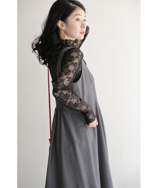 cawaii(カワイイ)の「コーデに溶け込む CAWAIIオリジナル 伸びやかレースインナー(Tシャツ/カットソー・レディース・ブラック/アイボリー・S~M/3L~4L/L~LL)」の17枚目の写真