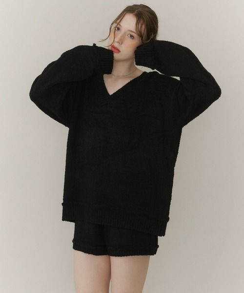 Olu.（オルドット）の「ブークレニットパンツ[セットアップ可能]（その他パンツ・レディース・ブラック/アイボリー/グレー・FREE）」の9枚目の写真