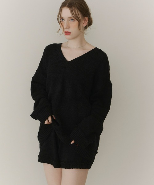 Olu.（オルドット）の「ブークレニットパンツ[セットアップ可能]（その他パンツ・レディース・ブラック/アイボリー/グレー・FREE）」の10枚目の写真