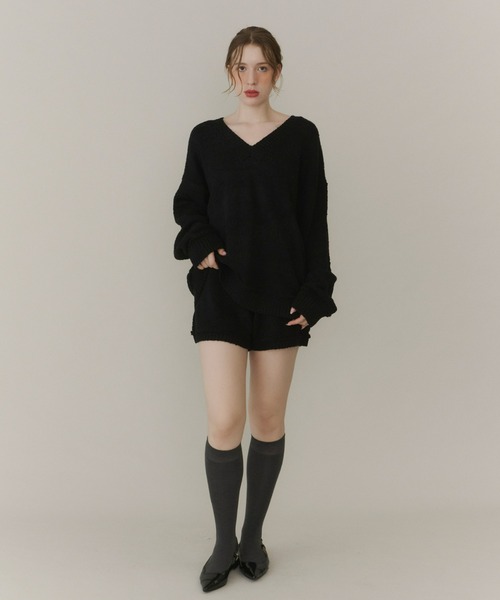 Olu.（オルドット）の「ブークレニットパンツ[セットアップ可能]（その他パンツ・レディース・ブラック/アイボリー/グレー・FREE）」の11枚目の写真