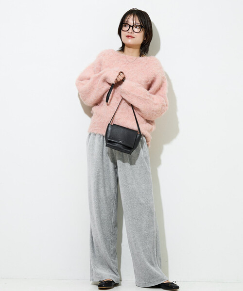 FREAK'S STORE（フリークスストア）の「限定展開　ミックスシャギー ラグラン ニット プルオーバー（ニット/セーター・レディース・ピンク/グリーン/ブラック/ナチュラル/グレー・ﾌﾘ-）」の10枚目の写真