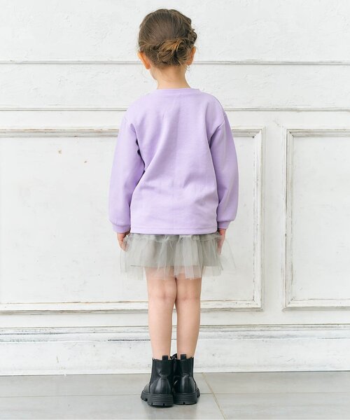 apres les cours(アプレレクール)の「【ジュニア対応】5柄モチーフスウェットライク長袖Tシャツ(Tシャツ/カットソー・キッズ・ラベンダー/チャコール/アイボリー/ピンク・140/130/120/110/100/90/80)」の8枚目の写真