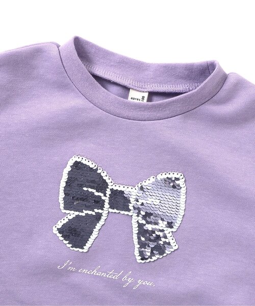 apres les cours(アプレレクール)の「【ジュニア対応】5柄モチーフスウェットライク長袖Tシャツ(Tシャツ/カットソー・キッズ・ラベンダー/チャコール/アイボリー/ピンク・140/130/120/110/100/90/80)」の18枚目の写真