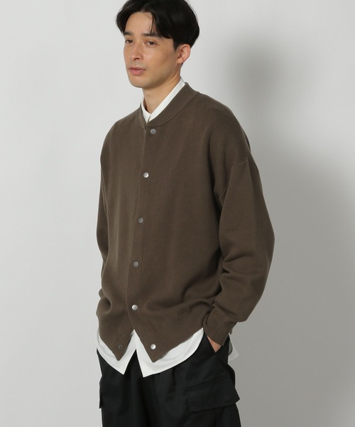 LAKOLE（ラコレ）の「スウェットライククルーカーデ / 574344（カーディガン/ボレロ・メンズ・ブラック/グレー/ブラウン/オレンジ・MEDIUM/LARGE）」の3枚目の写真