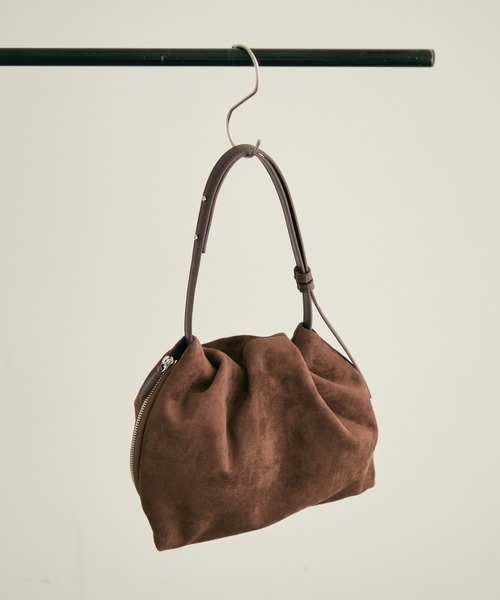 2wayサイドジップスウェード巾着バッグ（ショルダーバッグ）｜Lunea