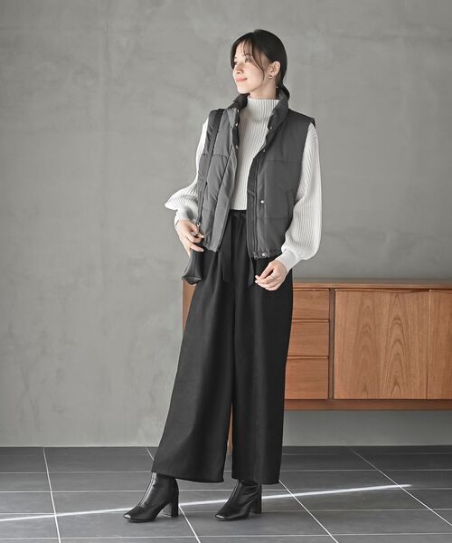 rps(アールピーエス)の「ボリューム袖ボトルネックラメリブニットプルオーバー(ニット/セーター・レディース・チャコールグレー/杢グレー/アイボリー/ブラック・フリー)」の6枚目の写真