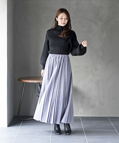 rps(アールピーエス)の「ボリューム袖ボトルネックラメリブニットプルオーバー(ニット/セーター・レディース・チャコールグレー/杢グレー/アイボリー/ブラック・フリー)」の19枚目の写真