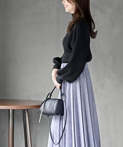 rps(アールピーエス)の「ボリューム袖ボトルネックラメリブニットプルオーバー(ニット/セーター・レディース・チャコールグレー/杢グレー/アイボリー/ブラック・フリー)」の20枚目の写真